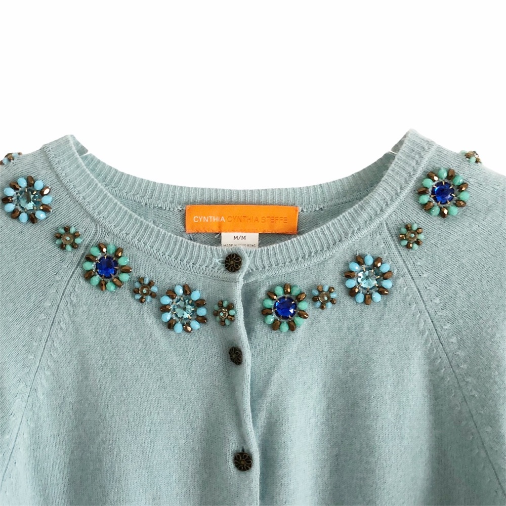 Cynthia Cynthia Steffens Cashmere Beaded Cardigan - Picture 7 of 15